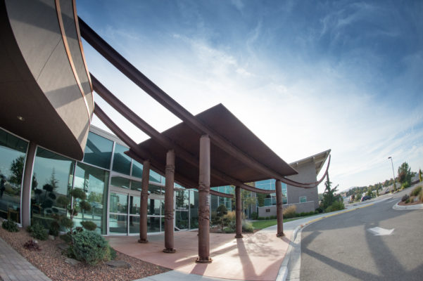 Exterior photo of the Tri-Cities Cancer Center shot for TCCC for new marketing materials.