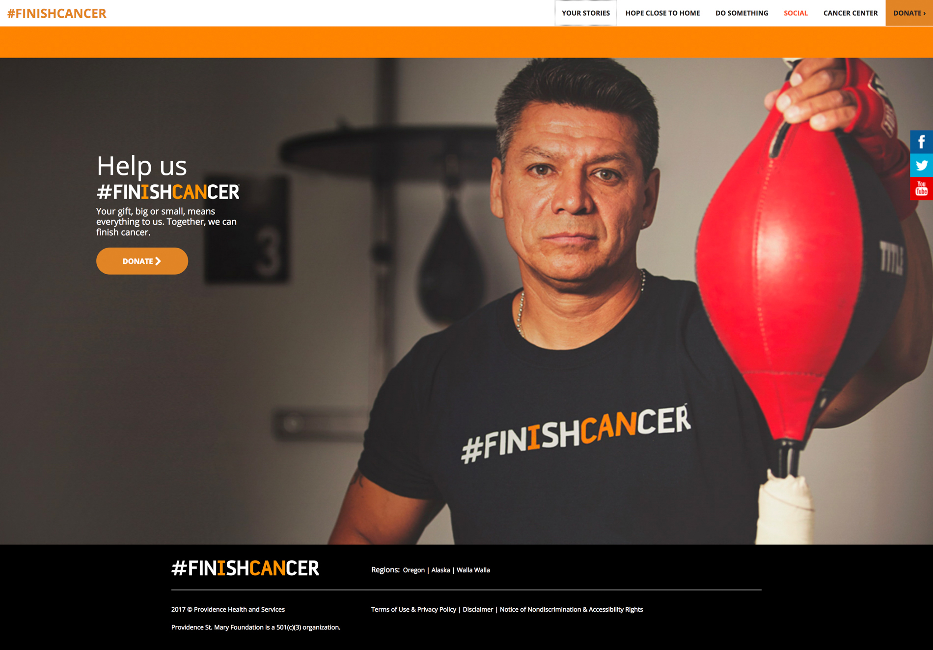 #finishcancer campaign