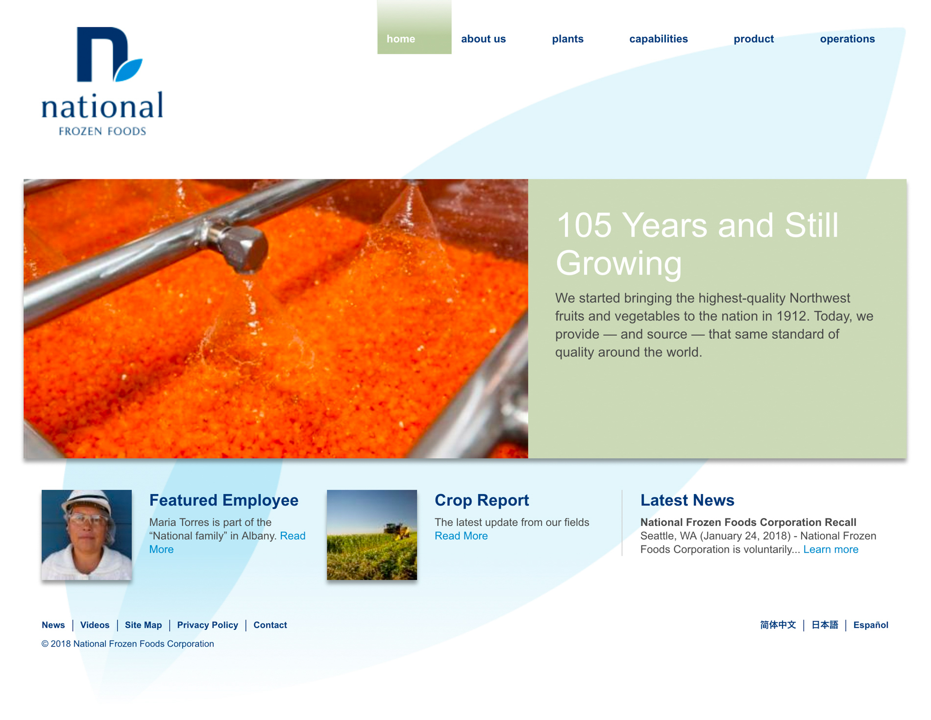 National Frozen Foods Website
